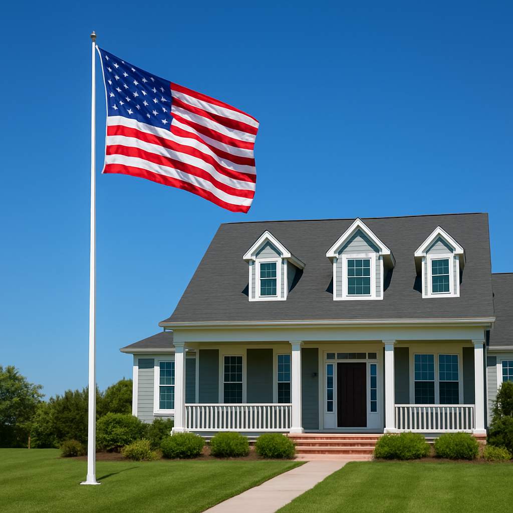 A beautiful home financed with a conventional mortgage